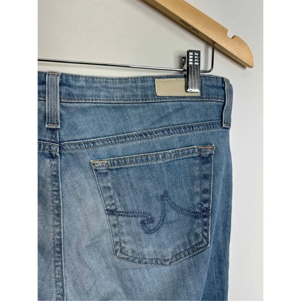 Adriano‎ Goldschmied Cigarette Roll-up Light Wash Distressed Jeans Size 27R